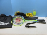 Summer Fun Times Wilson Badminton Set in Tote Bag Includes 4 Racquets