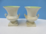 Pair Red Wing Pottery #871 Trophy Urn 7 3/8