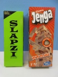 2 Games Classic Jenga and Slapzi Link in a Blink Card Slapping Game