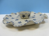 Marshall Pottery Stars Chip and Dip Server 13 1/2