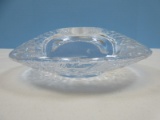Orrefors Crystal Modern Discus Votive/Candle Holder Designed by Lars Hellsten Originally