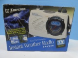 Emerson AM/FM Portable Instant Weather Radio Model RP6248 in Original Box