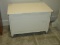 White Trunk/Chest, Toy Box/General Storage w/Hinged Lid & Stainless Metal Cap Feet