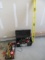 HQ The Tool Box w/Misc Tools, Paint Brush, Hammer, Cutters, Stapler, Tape Measure, Allen