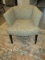 Modern Aesthetic Low Back Cheam Tup Style Chair Wood Trim Tapered Legs- 30