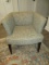Modern Aesthetic Low Back Cheam Tup Style Chair Wood Trim Tapered Legs- 30