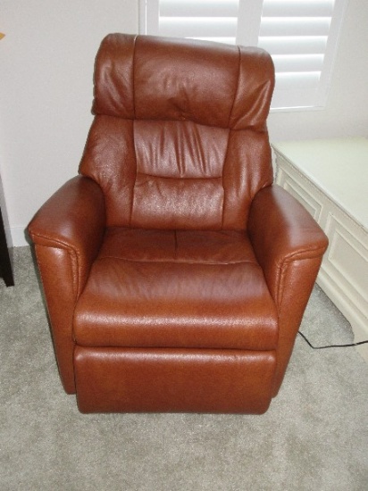 Marvelous Magnus Top Grain Leather Ergo Comfort Collection Swivel Rocker Power Recliner