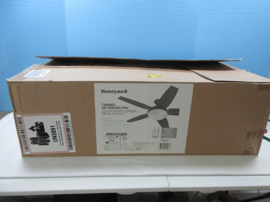 Honeywell Carmel 48" Ceiling Fan w/Remote & Wall Mount- Appears NIB