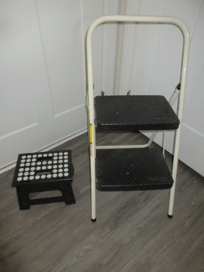 Cosco 2 Step Household Folding Step Stool & Folding Step Stool w/Handle