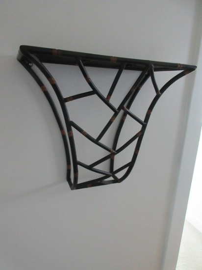 Display Decorative Wall Shelf Open Geometric Bamboo Design Contemporary Design