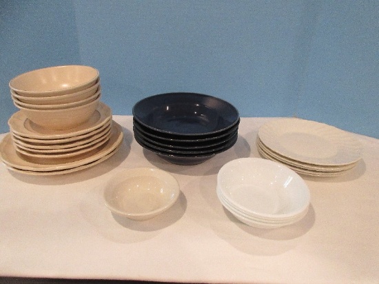 Lot 11pcs Pfaltzgraff Stoneware Remembrance Pattern Dinnerware Circa 1988-2010, Set 5 Noble