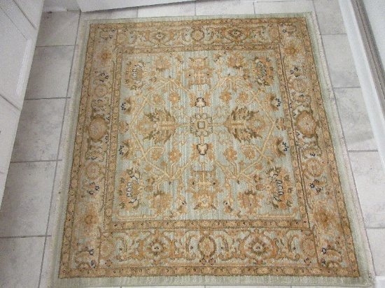 Stylish Unique Loom Graham Collection Classic Design Green/Brown Colors 4ft. Square Rug-