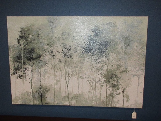 Titled "Black Forest" Canvas Artwork Print Attributed to Allison Pearce Contemporary Landscape