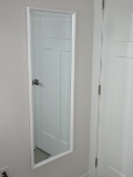 Classic Modern White Framed Beveled Wall Mount Full Length Mirror- 17 1/2