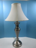 Refined Stiffel Table Lamp Harmony Collection Brushed Steel Finish Traditional Contemporary