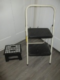 Cosco 2 Step Household Folding Step Stool & Folding Step Stool w/Handle