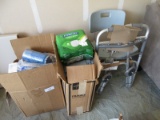 Lot Geriatrics Aloe Touch Medline Size M Vinyl Gloves, Fit Right Wet Wipes, Fit Right Opti Fit