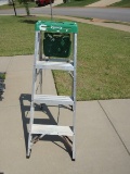 Werner 4ft. Aluminum A Frame Folding Ladder- Model NO. 354, Max Reach 8ft
