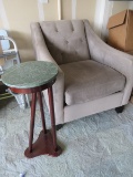 Lot Max Home Furniture Better by Design Chloe Velvet Tufted Armchair Louis XV- Inspired