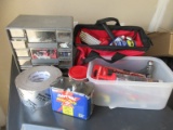 Tool Lot Multi-Tool Set, Allen Wrenches, Hammer, 6 Point Standard Sockets Ratchet, Phillip/Flat