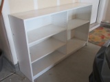 Double White Laminate Bookcase w/Adjustable Shelves- 30