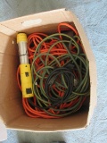 Lot Misc Extension Cords, Fluorescent Work Light etc.