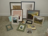 Lot Various Sizes & Composition Picture Frames Landscape Frame Photographs etc.