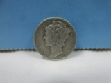 1945-D Mercury Dime Winged Liberty Silver Dime Denver Mint 90% Silver- Wgt. 2.5G