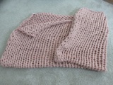 Madison Park 100% Acrylic Mauve Chunky Double Knit Throw Blanket- 52