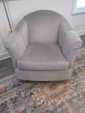 Havertys Furniture Gabriel Collection Swivel Glider Chair Graphite Gray Stylish Upholstery- NEW