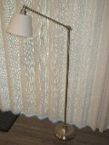 Post Modern Sleek Swing-Arm Floor Lamp Brushed Nickel Finish, Great Reading Lamp!