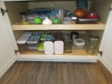 Lot Misc Storage Plasticware Containers, Glass Wirelock Canister, Rubber Seal Storage Canisters,
