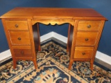 Mahogany French Inspired Kneehole Desk w/Dovetail Drawers- 30