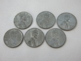6 Collectible 1943-S/D/P Lincoln Wheat Penny-San Fran, Denver Mint Marks- Phila No Mint Mark