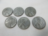 6 Collectible 1943-S/D/P Lincoln Wheat Penny-San Fran, Denver Mint Marks- Phila No Mint Mark