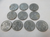 10 Collectible 1943-D Lincoln Wheat Penny Denver Mint Mark Steel composition