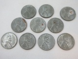 10 Collectible 1943 Lincoln Wheat Penny Philadelphia No Mint Mark Steel composition