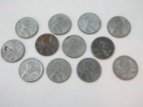 13 Collectible 1943-S/D/P Lincoln Wheat Pennies- 1-San Fran, 8 Denver, 4 Phila. No Mint Mark