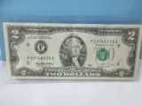 Collectible Two Dollars Federal Reserve Bank Note Series 1995 Bank of Atlanta, GA