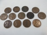 13 Collectible Lincoln Wheat Pennies Bronze Composite 95% Copper Composition