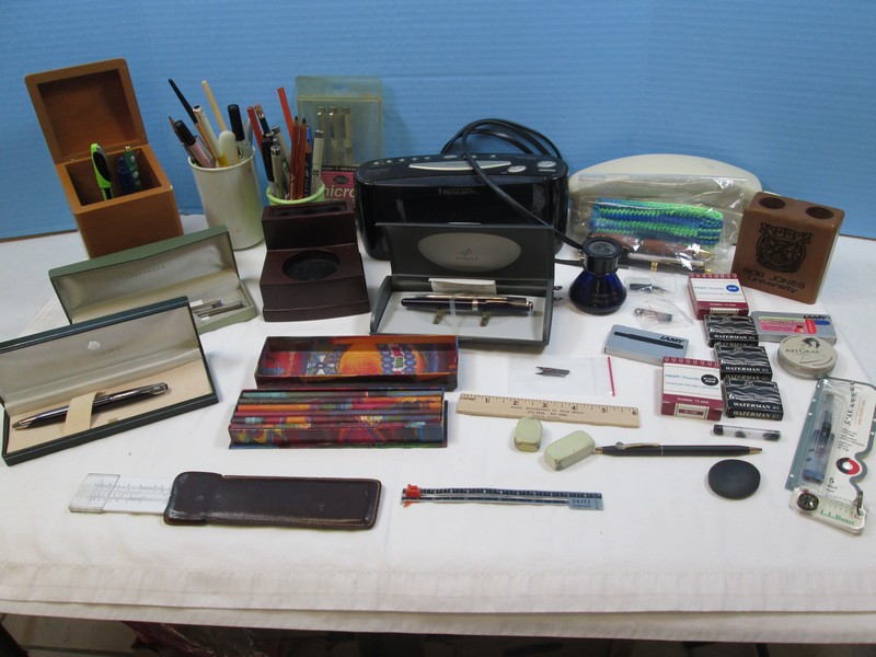 Lot Office Supplies- Pens, Pencils, Fountain Pen Proxibid