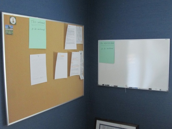 Lot Office Dry Erase Board & Wall Mount Aluminum Cork Bulletin Board- 48" x 36"