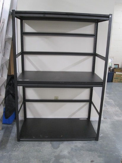 Heavy Duty Industrial Black Metal Storage Rack- 72"H x 48" x 24"