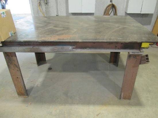 Heavy Duty Steel Welding/Fabrication Workbench Workshop Thick Metal Top Robust Legs-