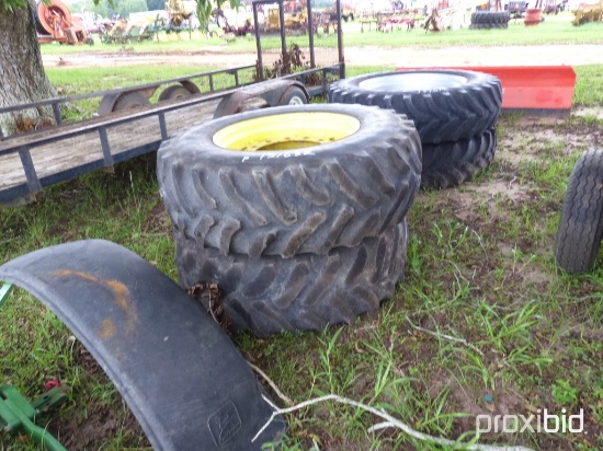 (2) 16.9-28 tires on JD mfwd wheels