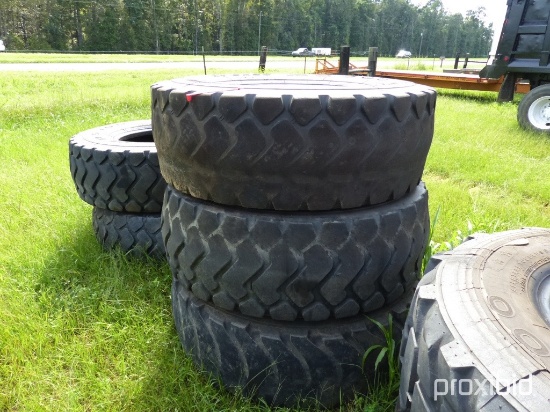 (5) 17.5R25 tires (county owned)