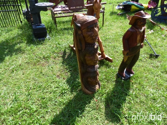 wooden indian statue