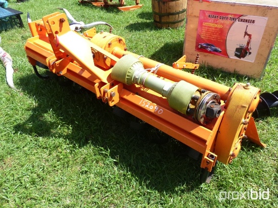 84" 3 pt rotary tiller w/ shaft (unused)