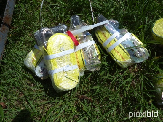 (4) 2" nylon ratchet straps