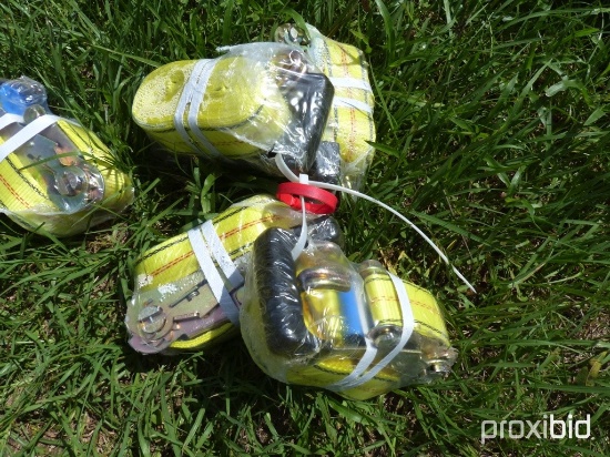 (4) 2" nylon ratchet straps
